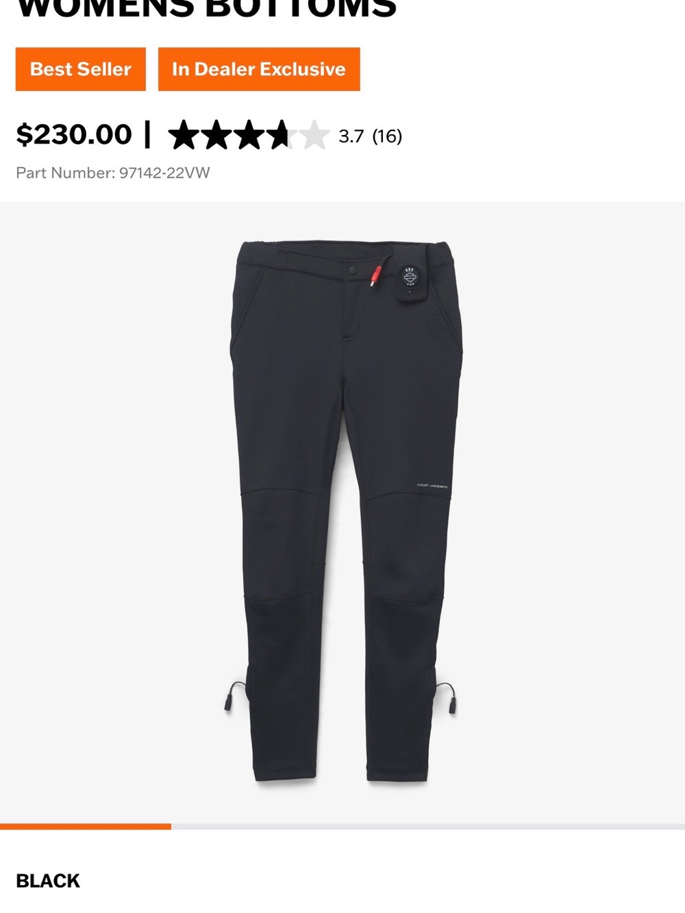 Harley Davidson heated pants